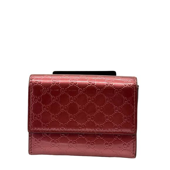 Gucci Pink Micro Guccissima Leather Bi-fold Compact Coin Holder/ID Holder*BEAUTY - Picture 1 of 15